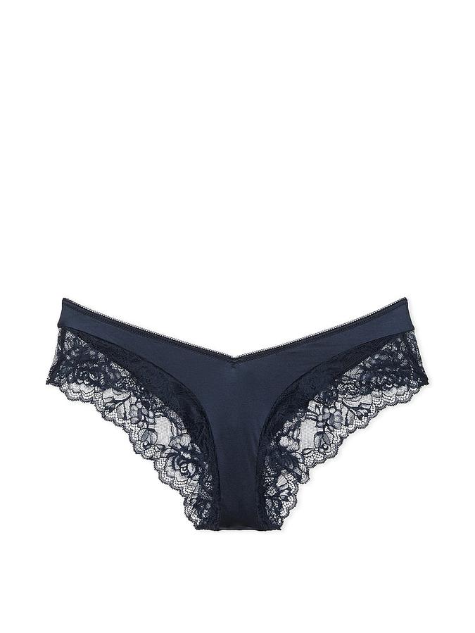 Rose Lace-Trim High-Leg Cheeky Panty image number 2