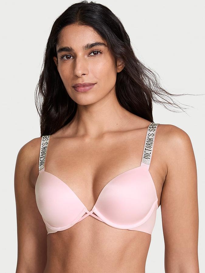 Logo Shine Strap Push-Up Bra