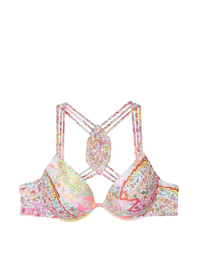 Archives Beach Macrame Halter Push-Up Bikini Top image number 2