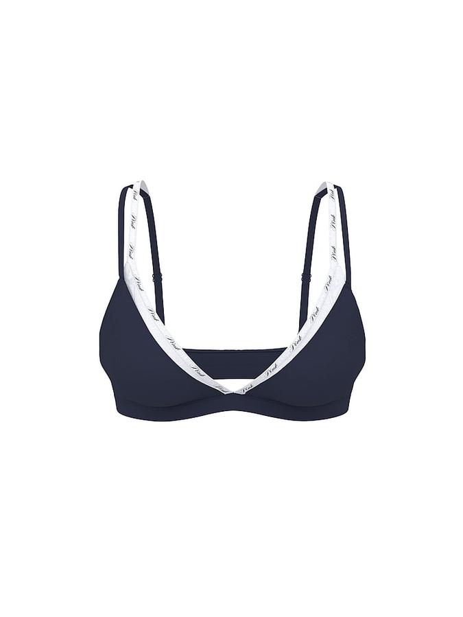 Logo Cotton Strappy Triangle Bralette image number 2