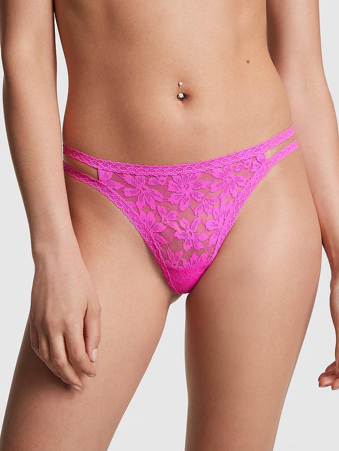 &nbsp;Lace Strappy Thong Panty