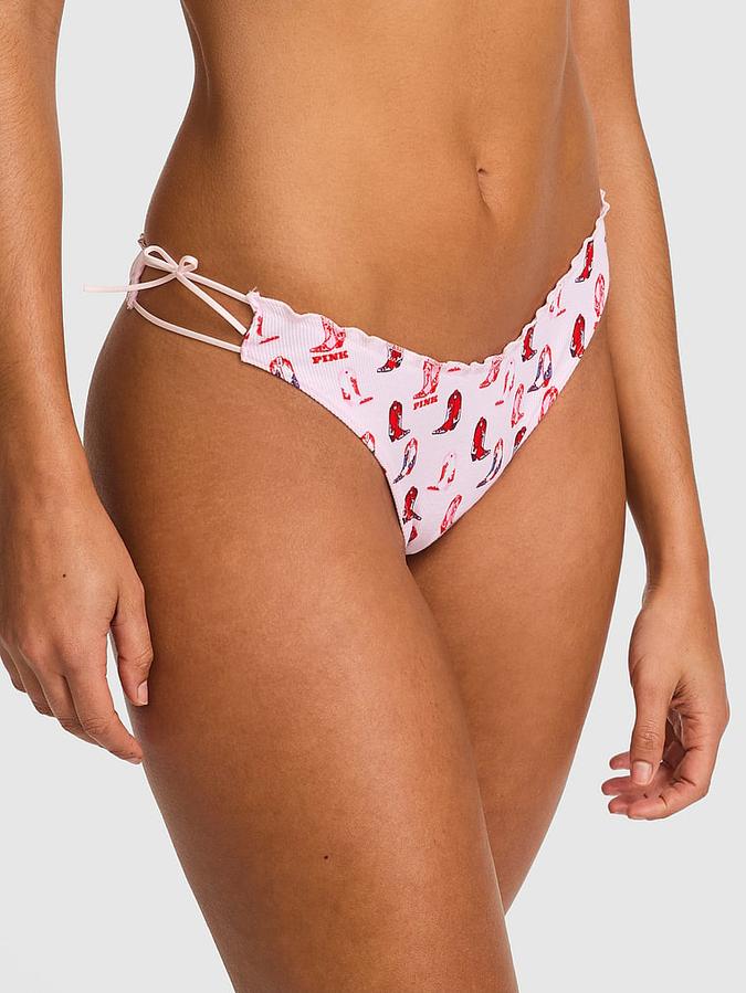 Cotton Side-Tie Thong Panty image number 0