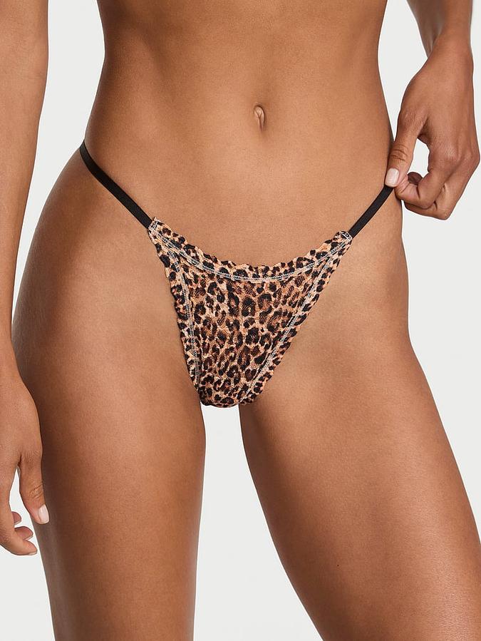 Blossom Lace String Thong Panty image number 0