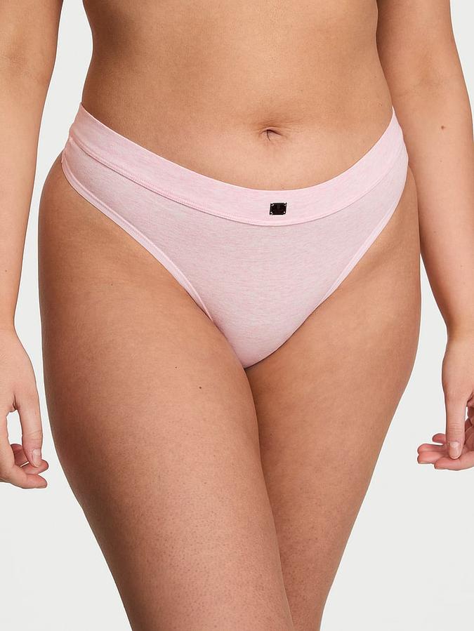 Logo Cotton Thong Panty image number 0
