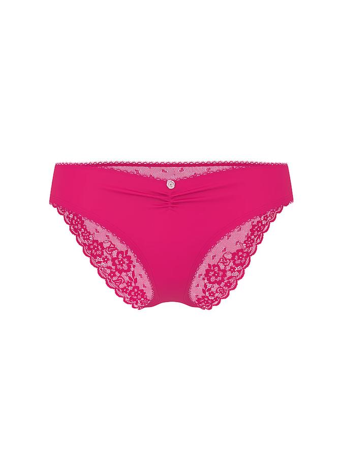 Stretch Cotton Heart Lace Hiphugger Panty image number 2
