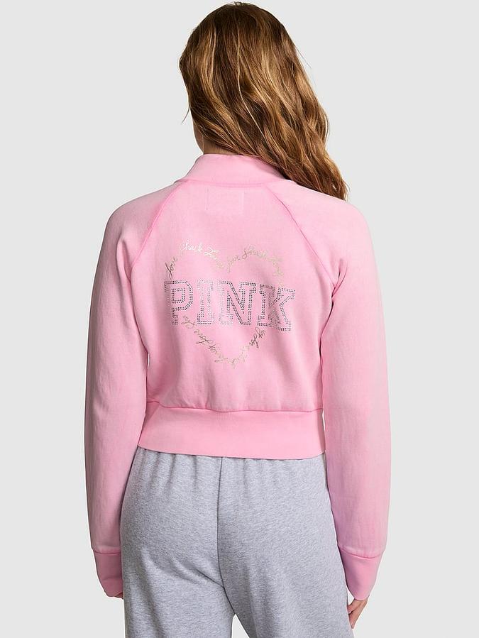 Pink PINK x LoveShackFancy Reissued Full-Zip Sweatshirt PINK x LoveShackFancy Reissued Full-Zip Sweatshirt