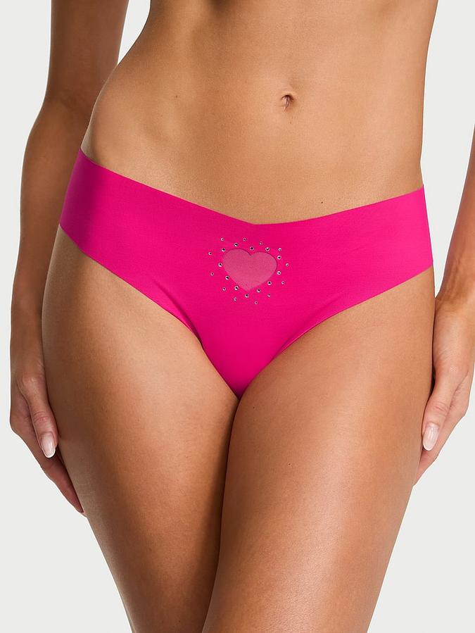 No-Show Heart Cut-Out Thong Panty