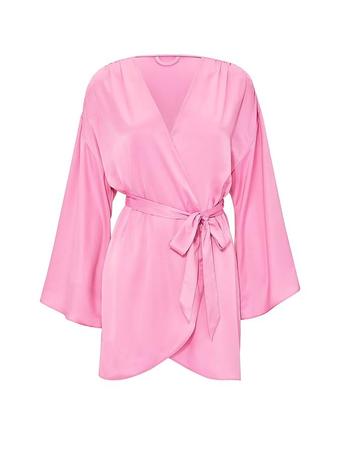 Satin Short Robe image number 2