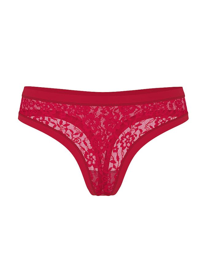 No-Show Lace Thong Panty image number 2