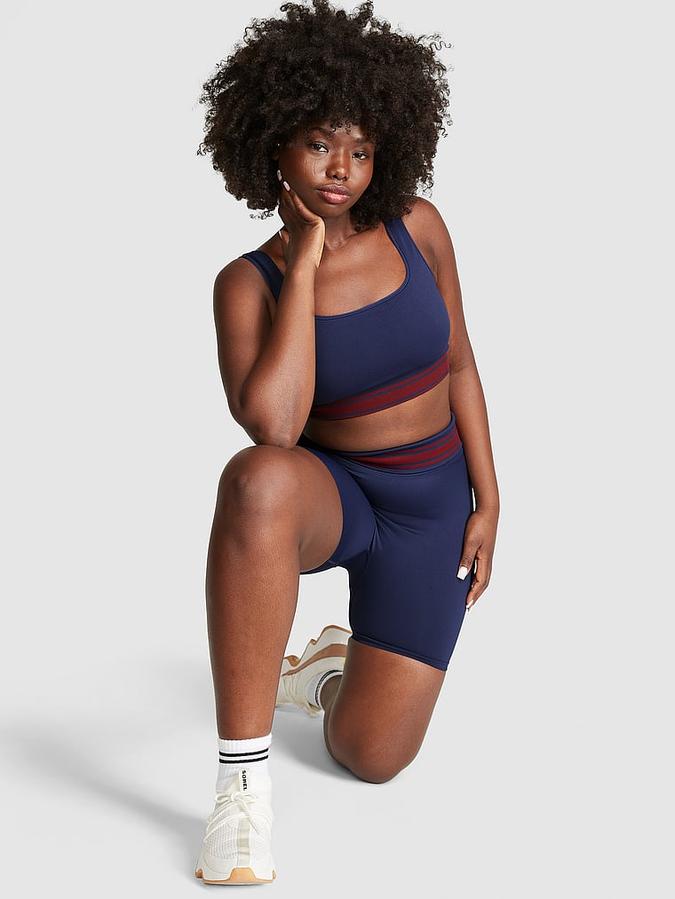 PINK Flip It Seamless Foldover Bike Shorts image number 3