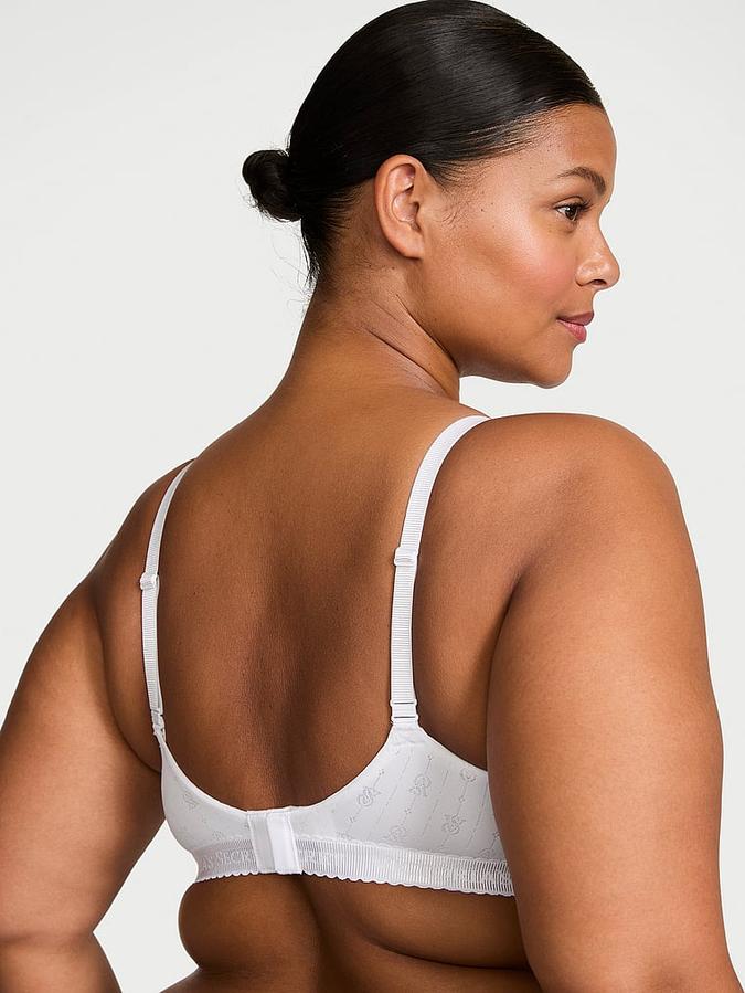 Pointelle Logo Perfect Shape Push-Up Bra image number 1