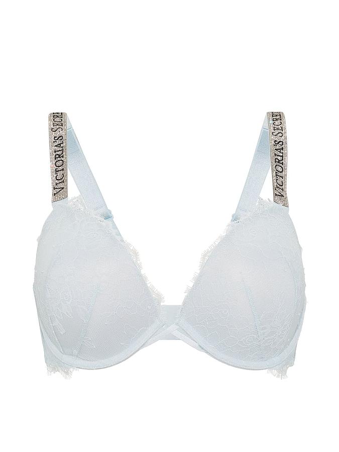 Shine Strap Lace Push-Up Bra image number 2