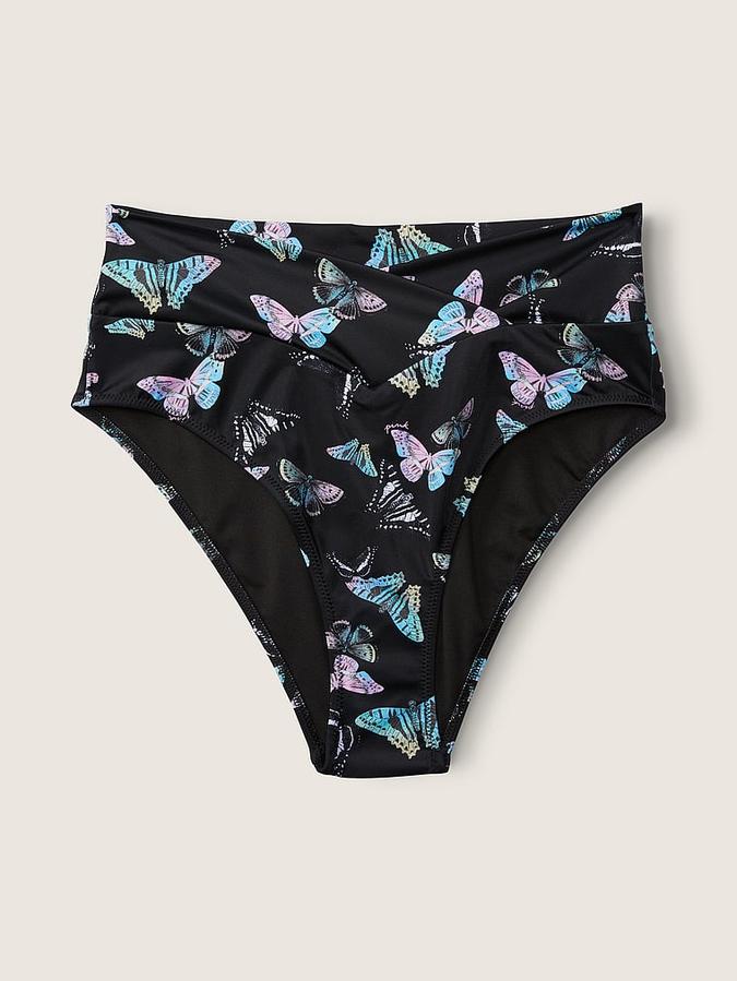 V Crossover High-Waist Bikini Bottom image number 2