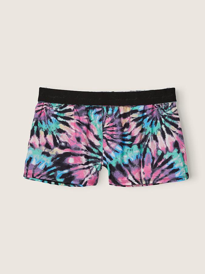 Flannel Boxy Pajama Shorts image number 2