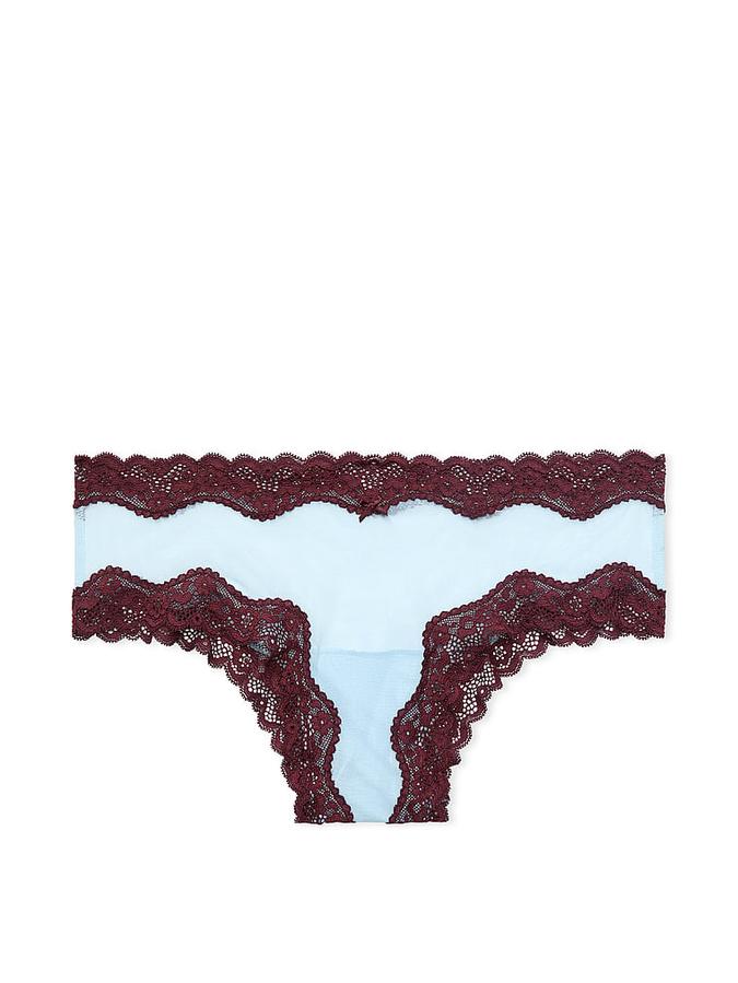 Tease Mesh Lace-Trim Cheeky Panty image number 0