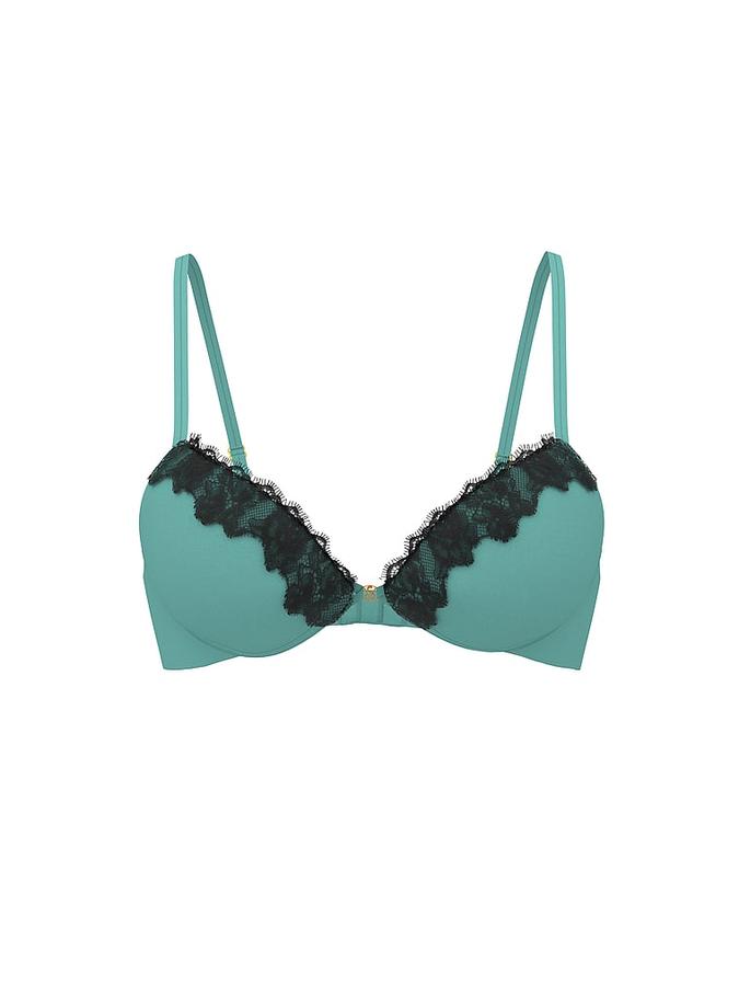 Smooth Lace-Trim Push-Up Bra image number 2