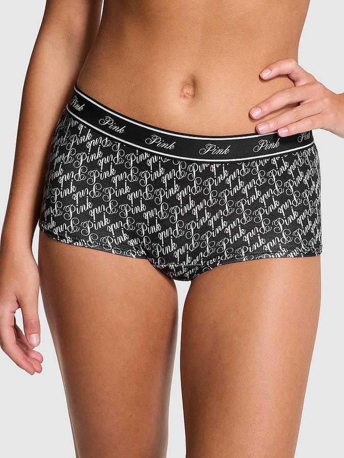 Logo Cotton Boyshort Panty image number 0