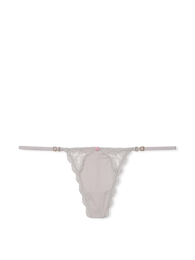 Lace-Trim Adjustable V-String Panty image number 0