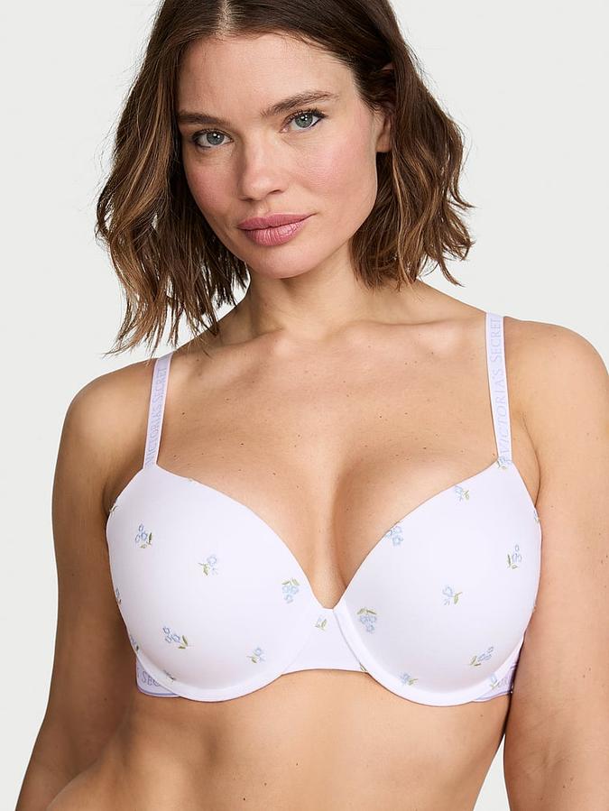 Perfect Shape Cotton Embroidered Push-Up Bra