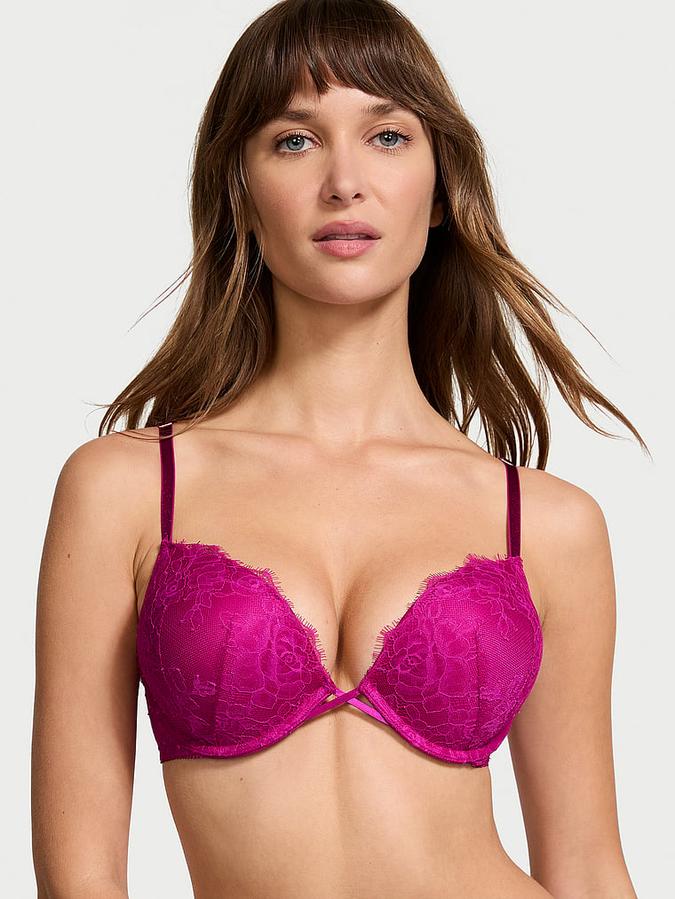 Bombshell Rose Lace Add-2-Cups Push-Up Bra image number 0