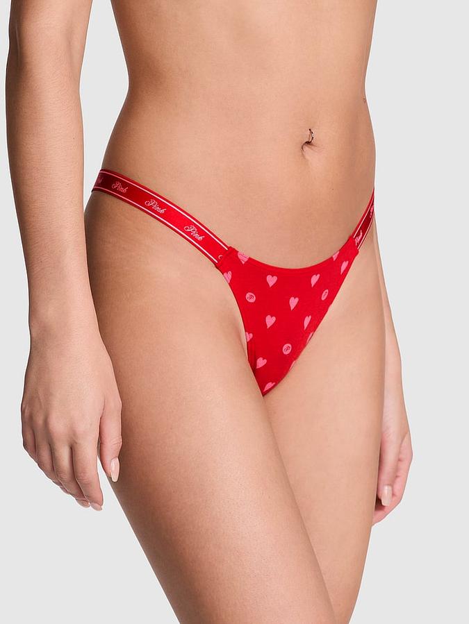 Logo Cotton Micro Thong Panty