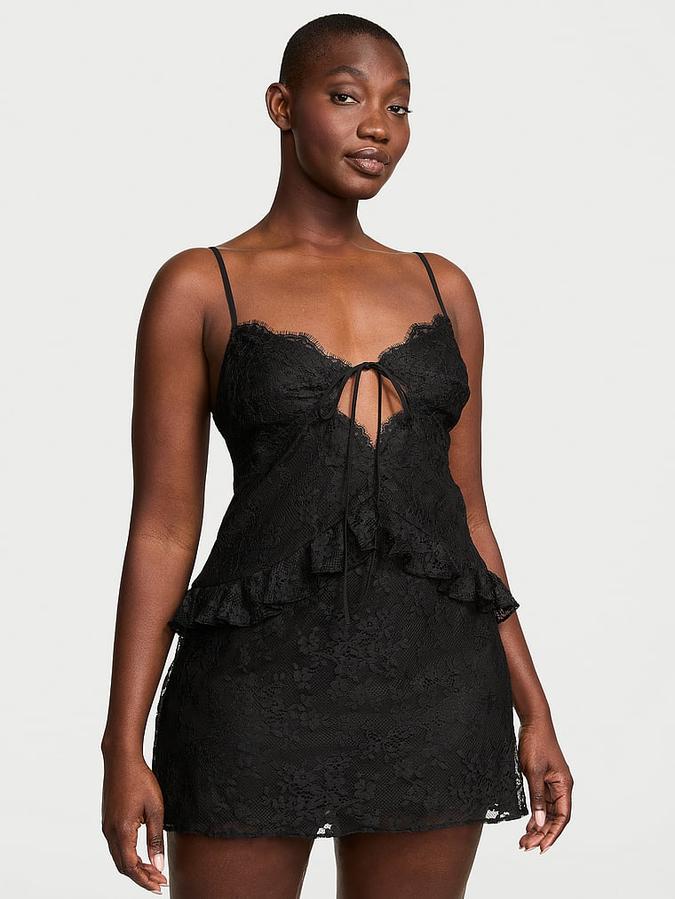 Dare to Dream Lace Flounce Mini Slip image number 0