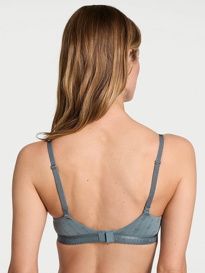 Pointelle Logo Perfect Shape Push-Up Bra image number 1