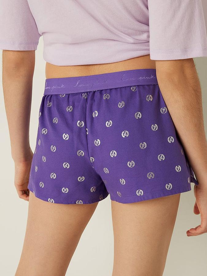 Flannel Boxy Pajama Shorts image number 1