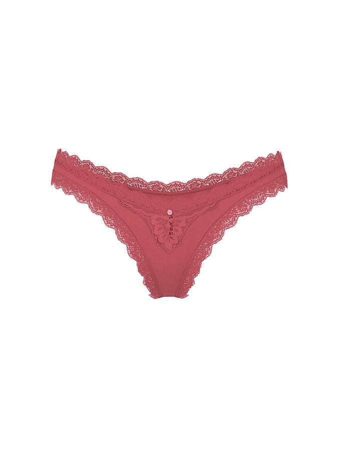 Lace-Trim Brazilian Panty image number 0