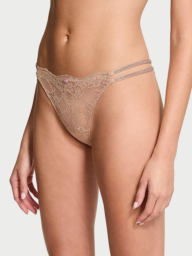 Twinkle Strap Lace Brazilian Panty image number 0