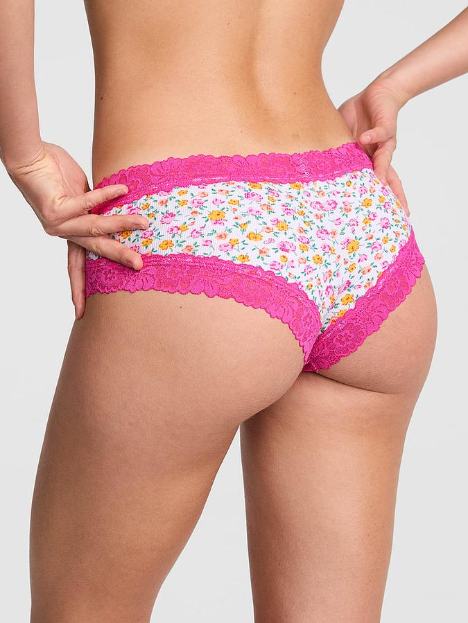 PINK Wink? Lace-Trim Cheeky Panty