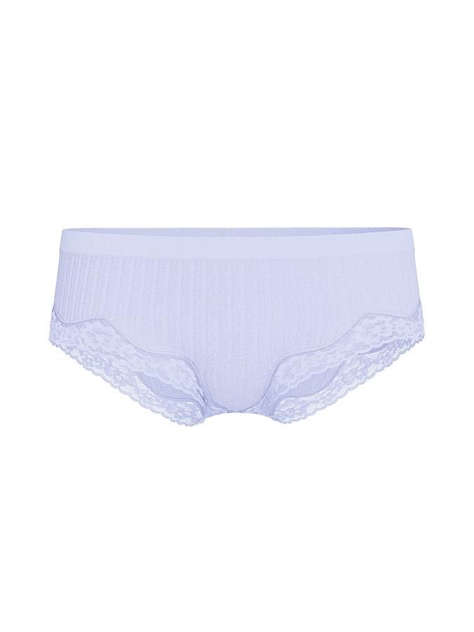 Seamless Rib Lace-Trim Hiphugger Panty image number 2