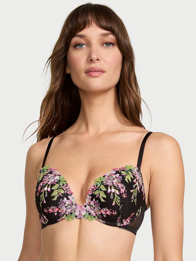 Wisteria Embroidery Push-Up Bra image number 0