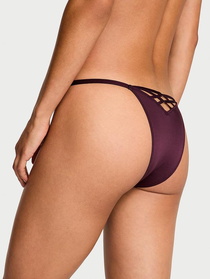 Purple Smooth Strappy-Back Adjustable Brazilian Panty Smooth Strappy-Back Adjustable Brazilian Panty