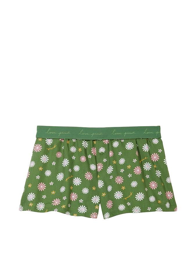 Flannel Boxy Pajama Shorts image number 2
