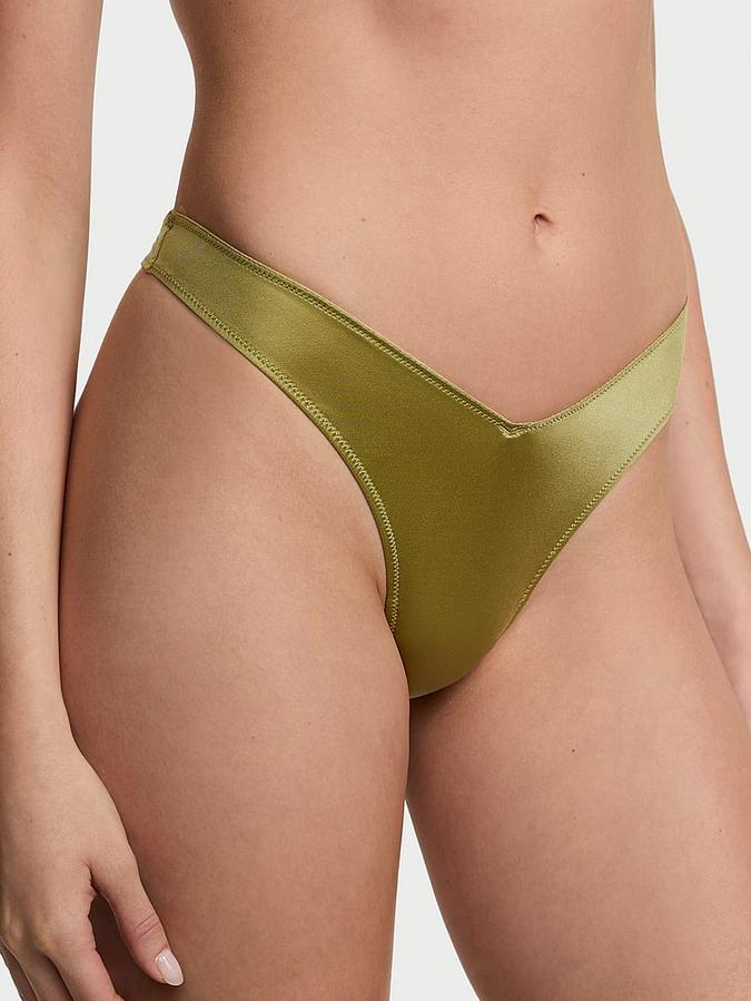 Smooth Strappy-Back High-Leg Thong Panty image number 0