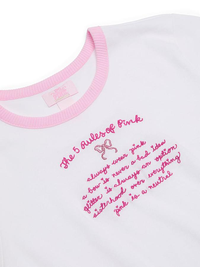 PINK x LoveShackFancy Retro Cotton Tee image number 3