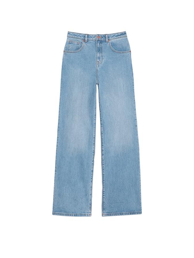 Denim by PINK High-Rise Straight-Leg Jeans image number 2