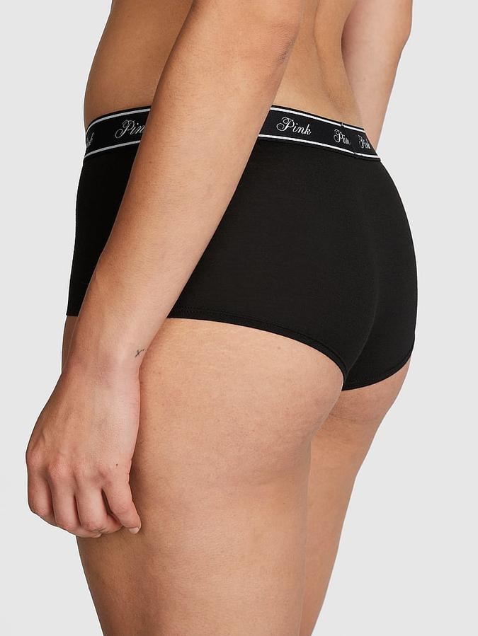 Logo Cotton Shine Boyshort Panty