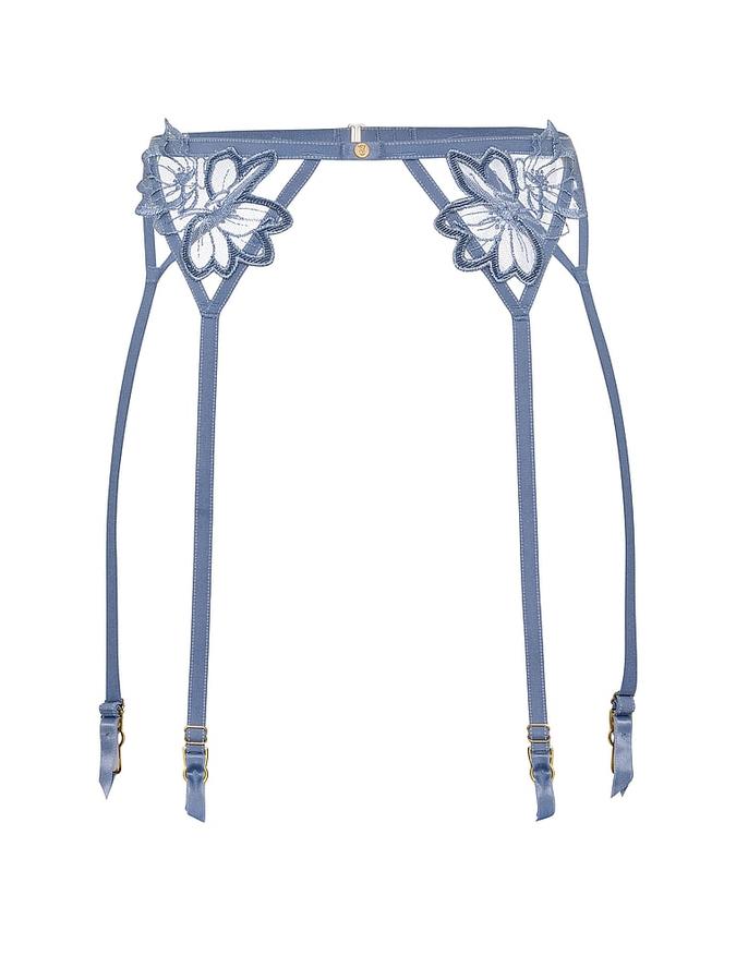 Denim Embroidery Garter Belt image number 2