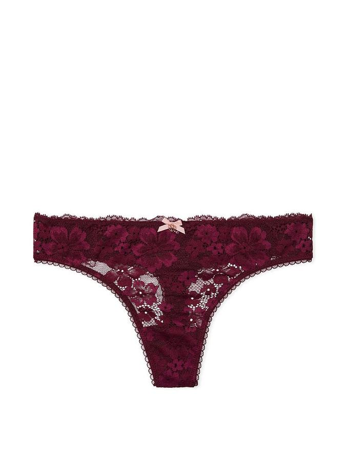 Lace-Front Thong Panty image number 1