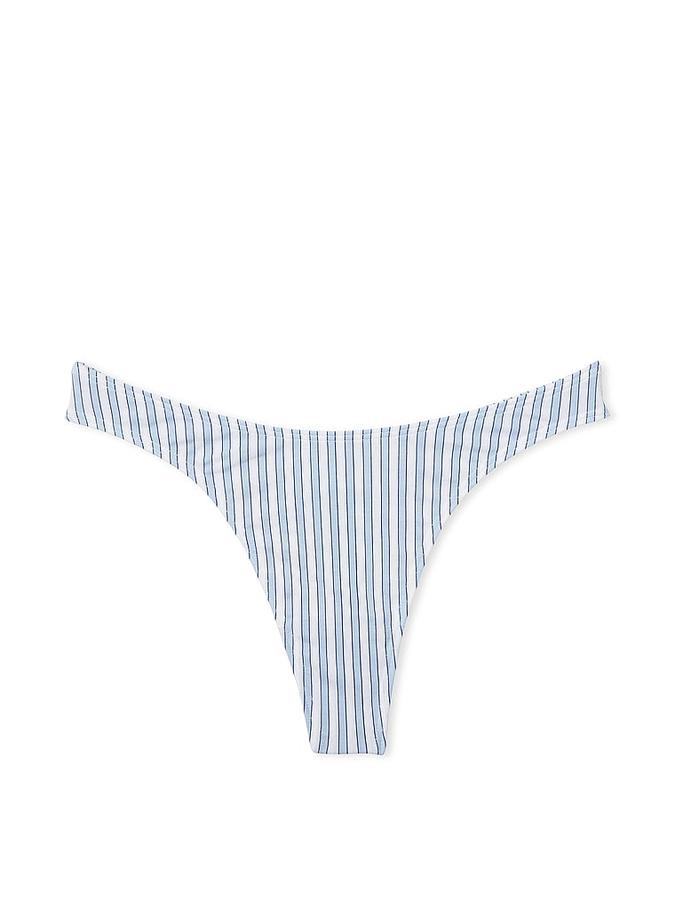 Stretch Cotton High-Leg Scoop Thong Panty image number 2