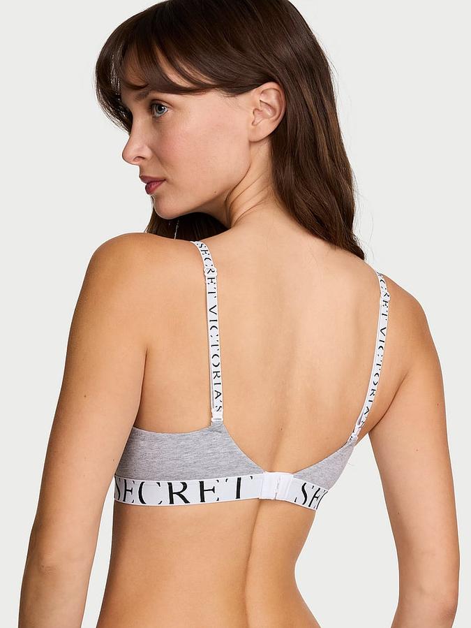 Cotton Exploded Logo Lightly Lined Wireless Bra