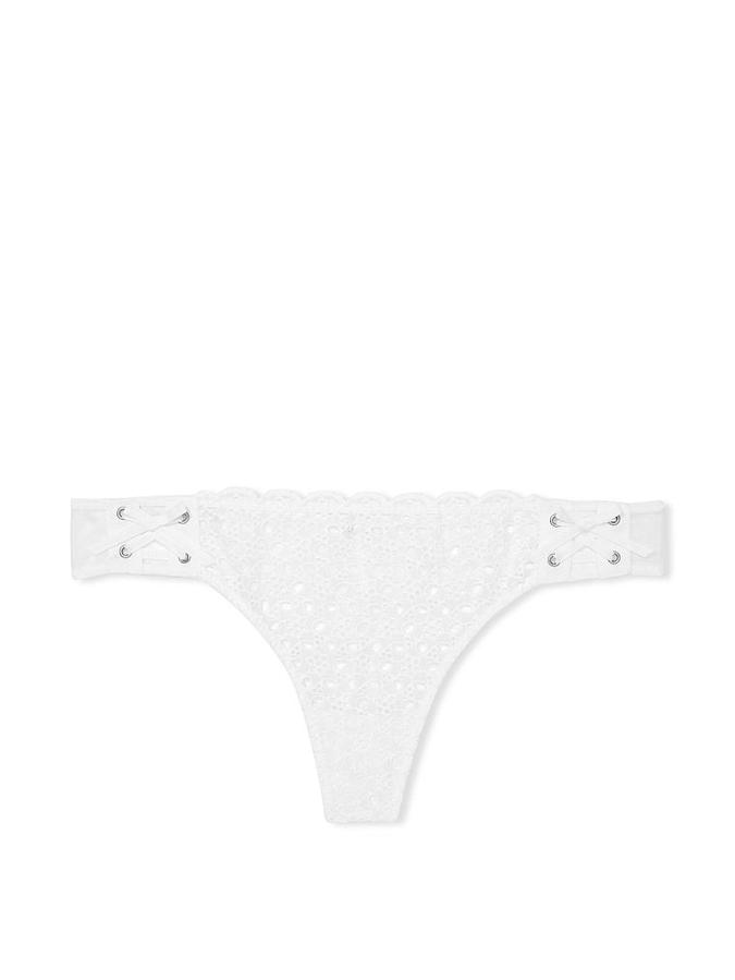 Eyelet Lace-Up Thong Panty image number 1