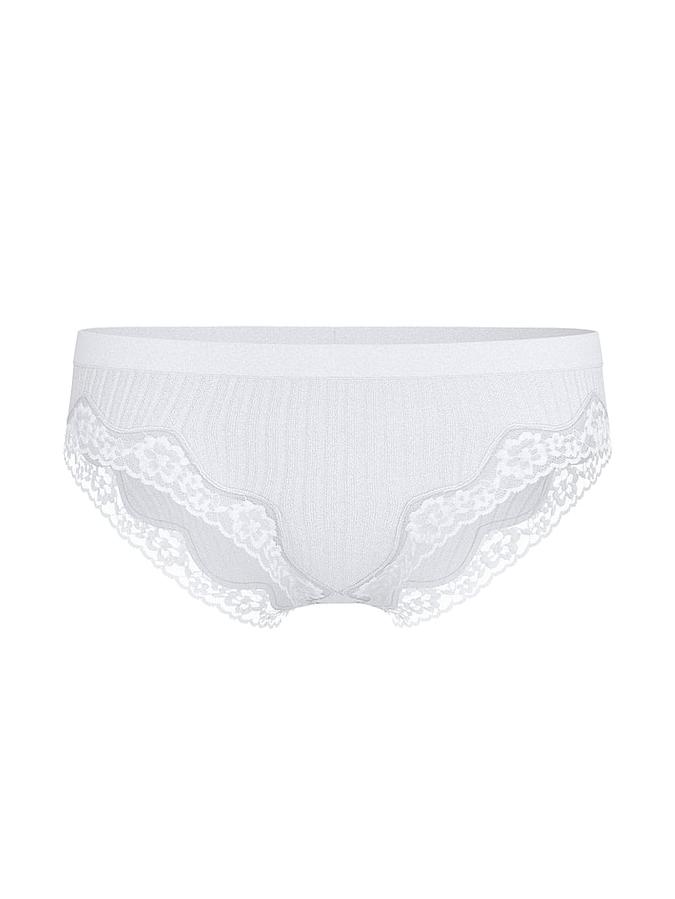 Seamless Rib Lace-Trim Bikini Panty image number 2