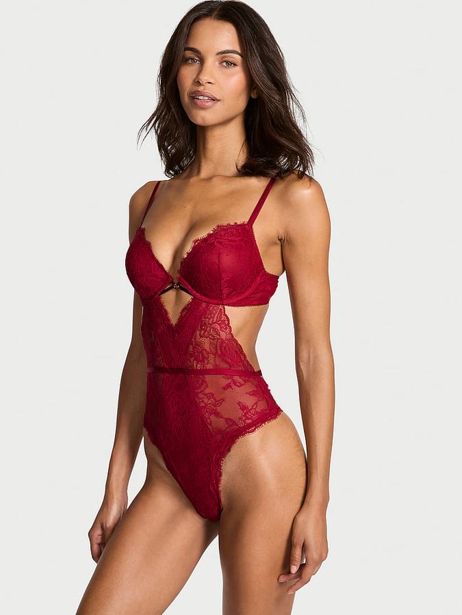 Rose Lace Push-Up Teddy