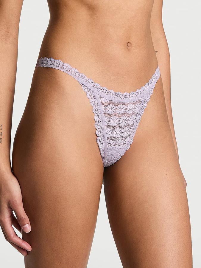 Daisy Lace String Thong Panty image number 0