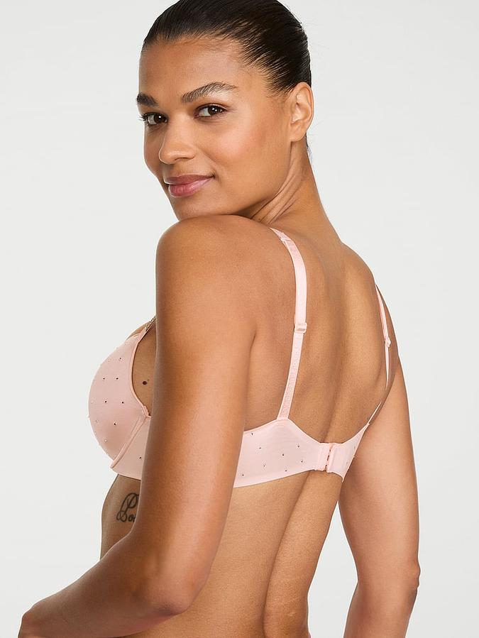Shine Strap Dot Push-Up Bra