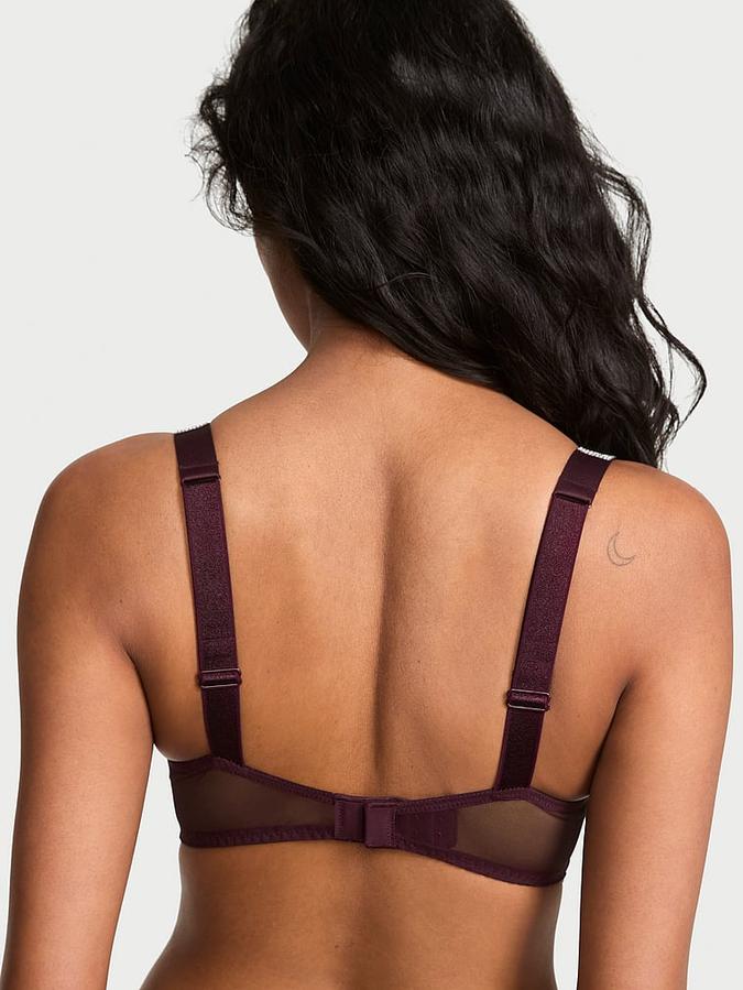 Bombshell Add-2-Cups Shine Strap Rose Lace Push-Up Bra