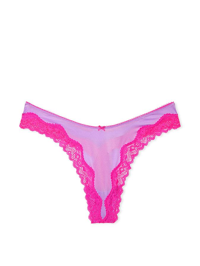 Fun & Flirty High-Leg Scoop Thong Panty image number 2